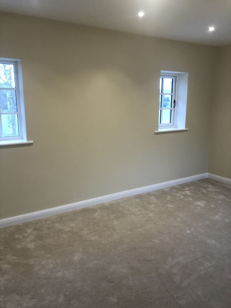 Finished master bedroom of the extension