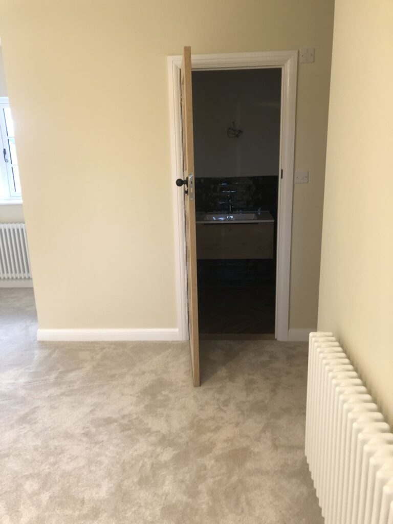 Completed master bedroom looking towards the ensuite