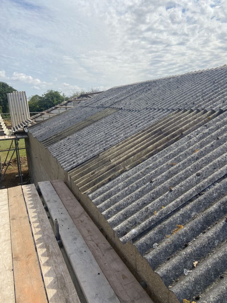 Old roof on the barn