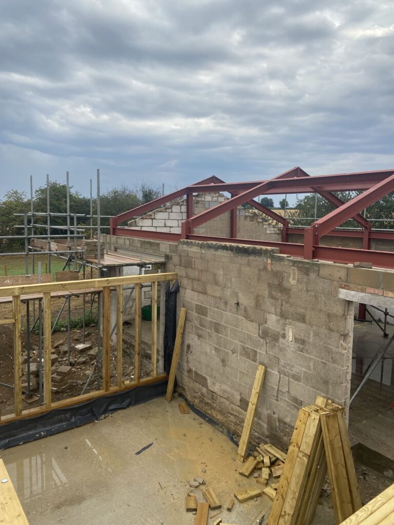 Barn conversion steel work and extension