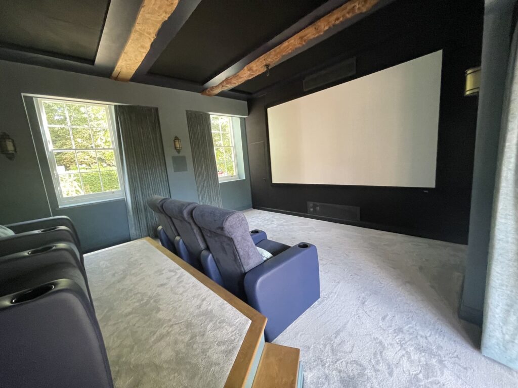 Front of the home cinema room